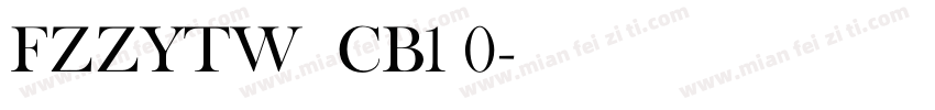 FZZYTW  CB1 0字体转换